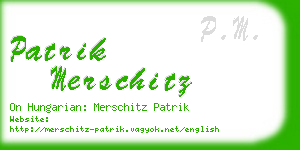 patrik merschitz business card